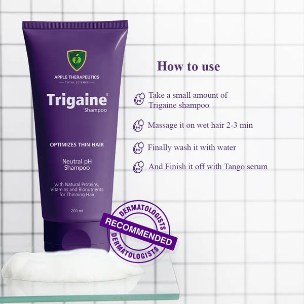 how to use trigaine shampoo