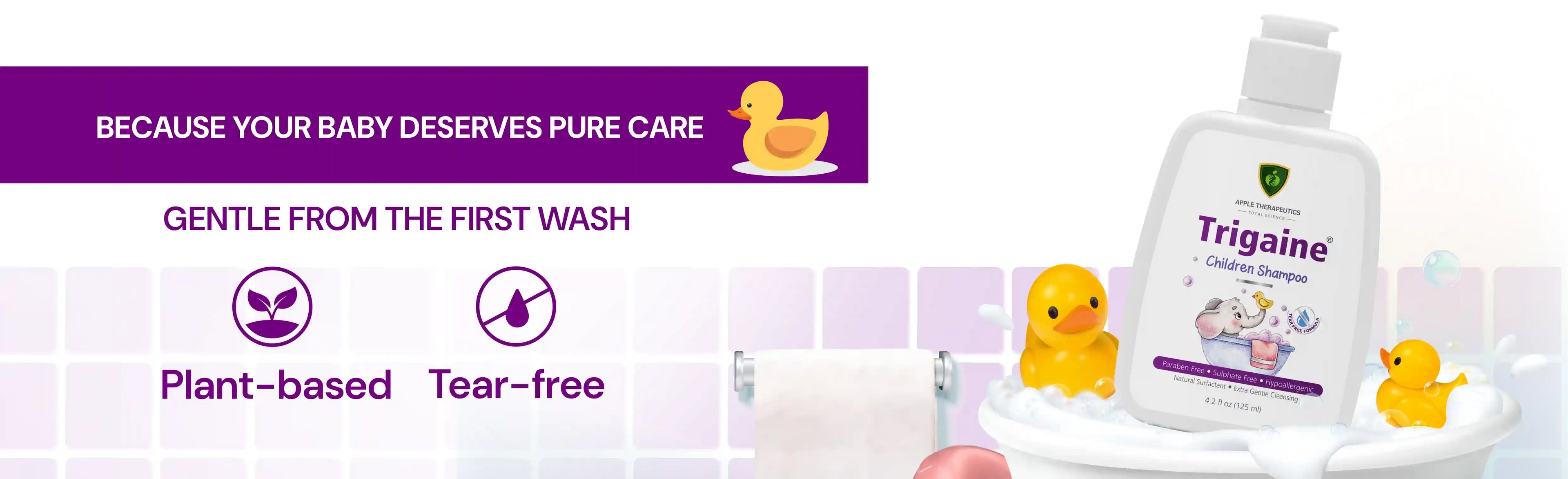gentle plant based tear free shampoo for babies