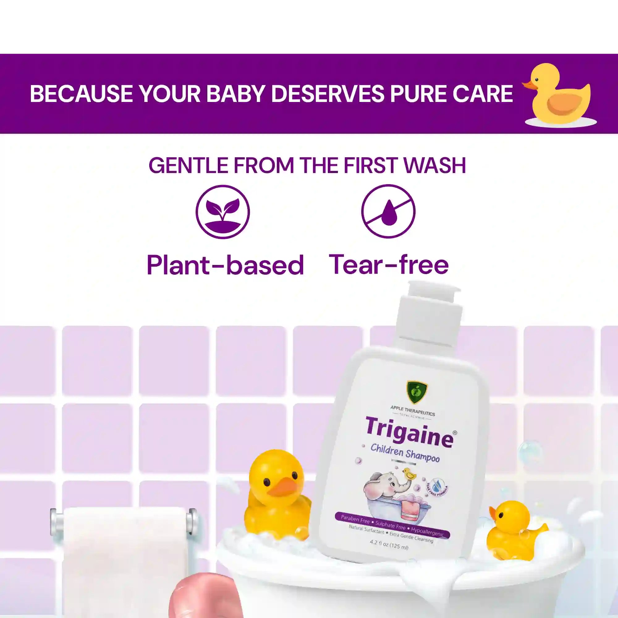 gentle plant based tear free mild shampoo for babies
