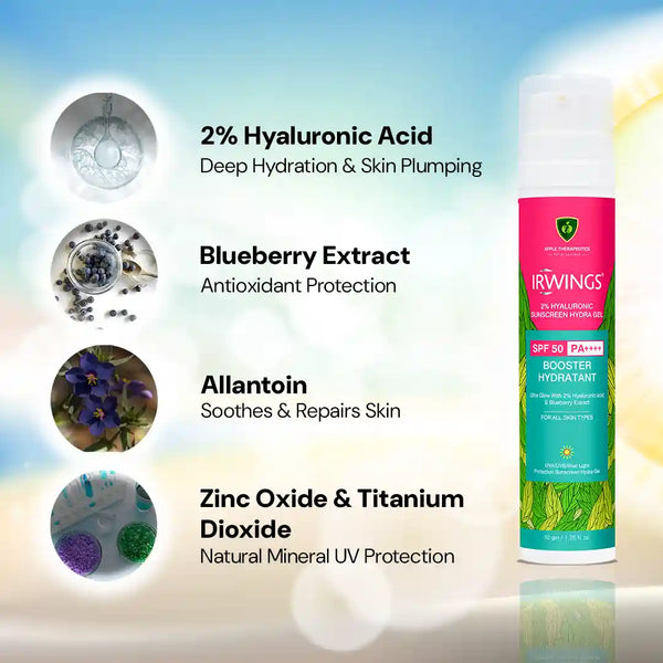 irwings 2% hyaluronic acid sunscreen gel ingredients