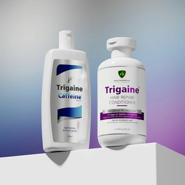 Trigaine Hair Fall Control & Hair Repair Combo | Caffeine Shampoo + Hair Repair Conditioner