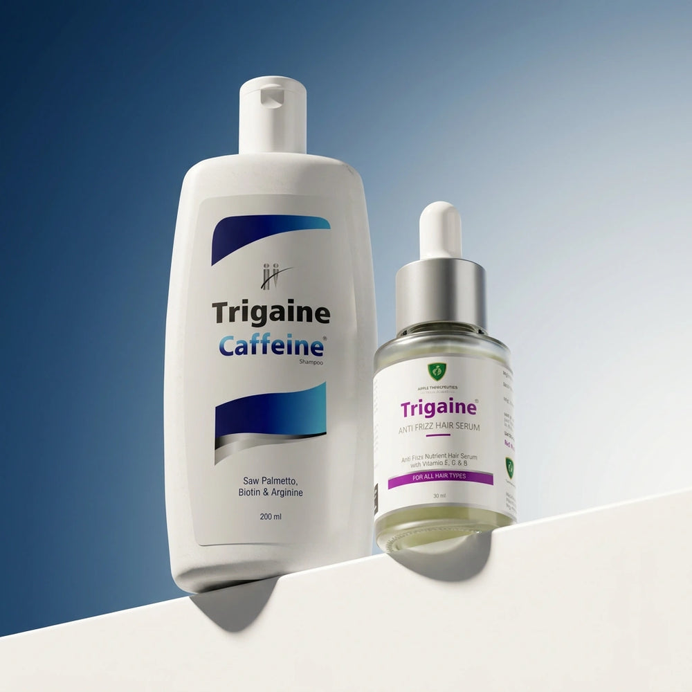 Trigaine hair care Combo Caffeine Shampoo, and Frizz Serum