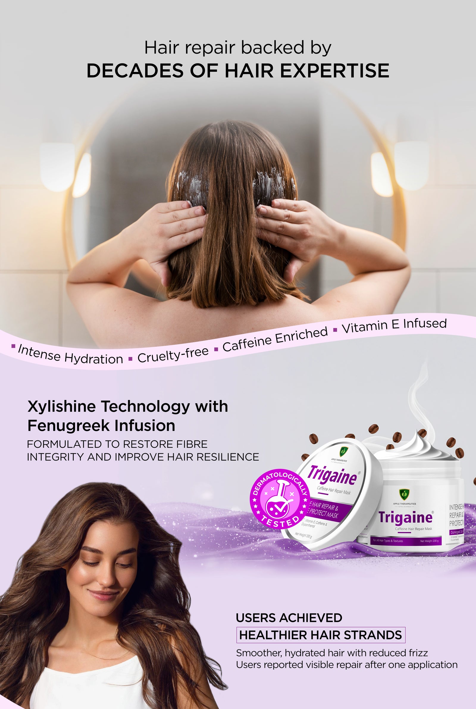 Caffeine hair repair