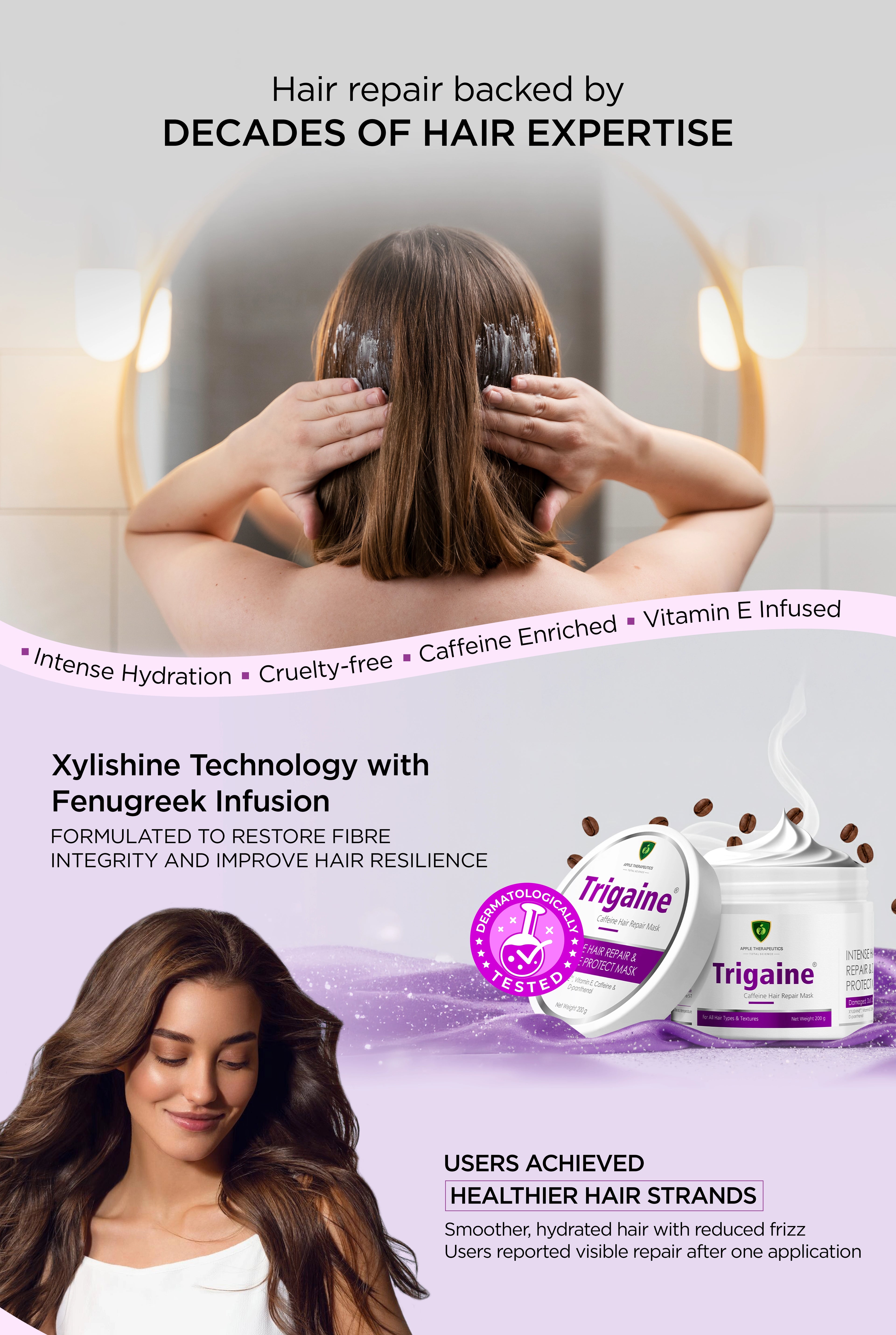 Caffeine hair repair