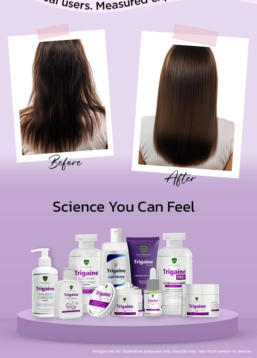 Caffeine hair repair mark