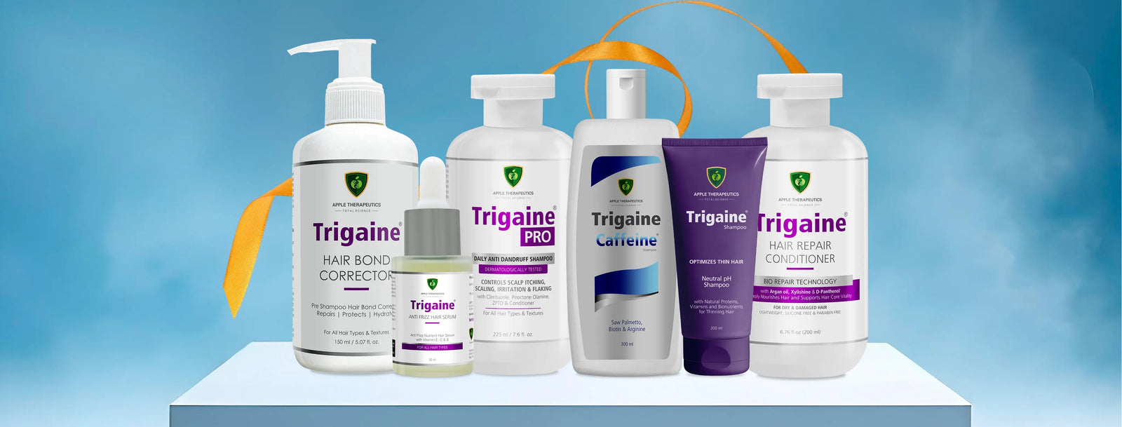 Collection of Trigaine hair care products
