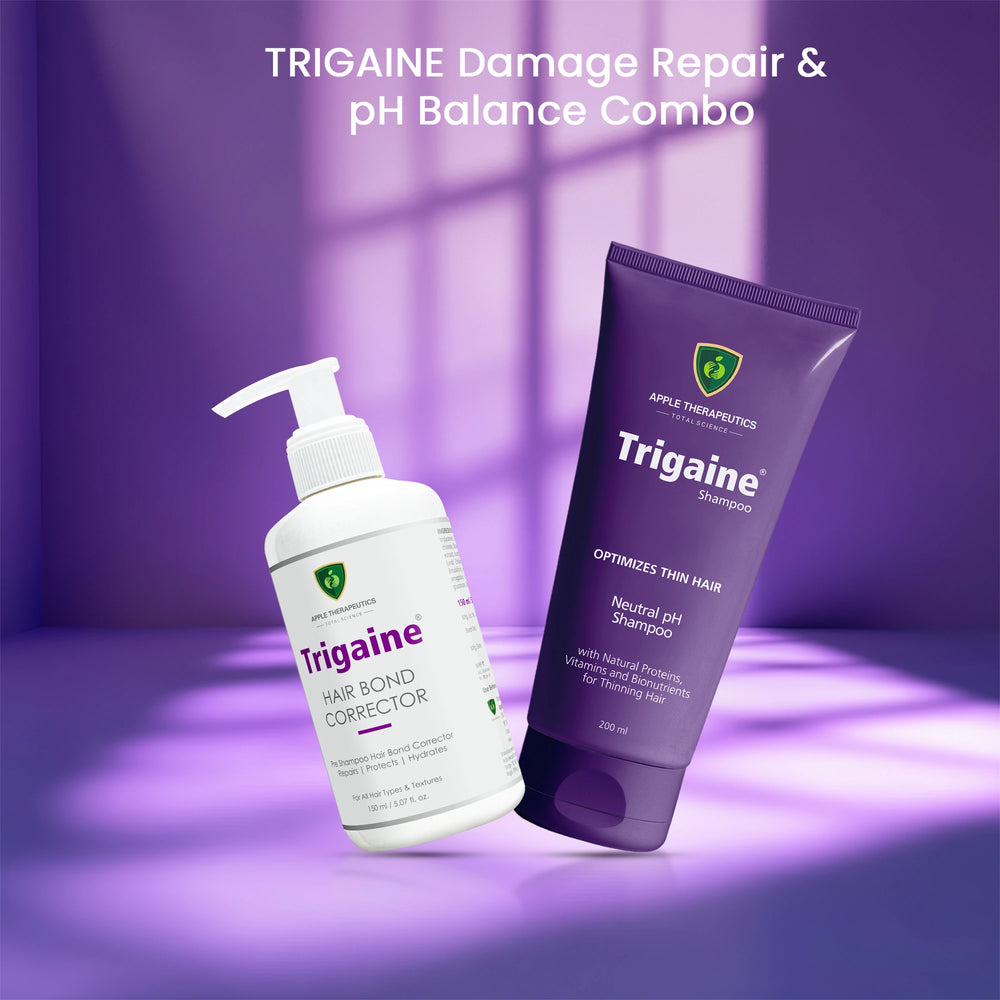 TRIGAINE DAMAGE REPAIR & PH BALANCE COMBO | Neutral pH Shampoo 200ml + Hair Bond Corrector 200ml