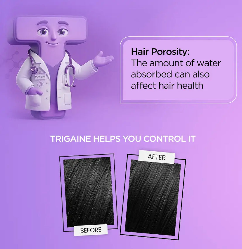 hair porosity and Trigaine product.