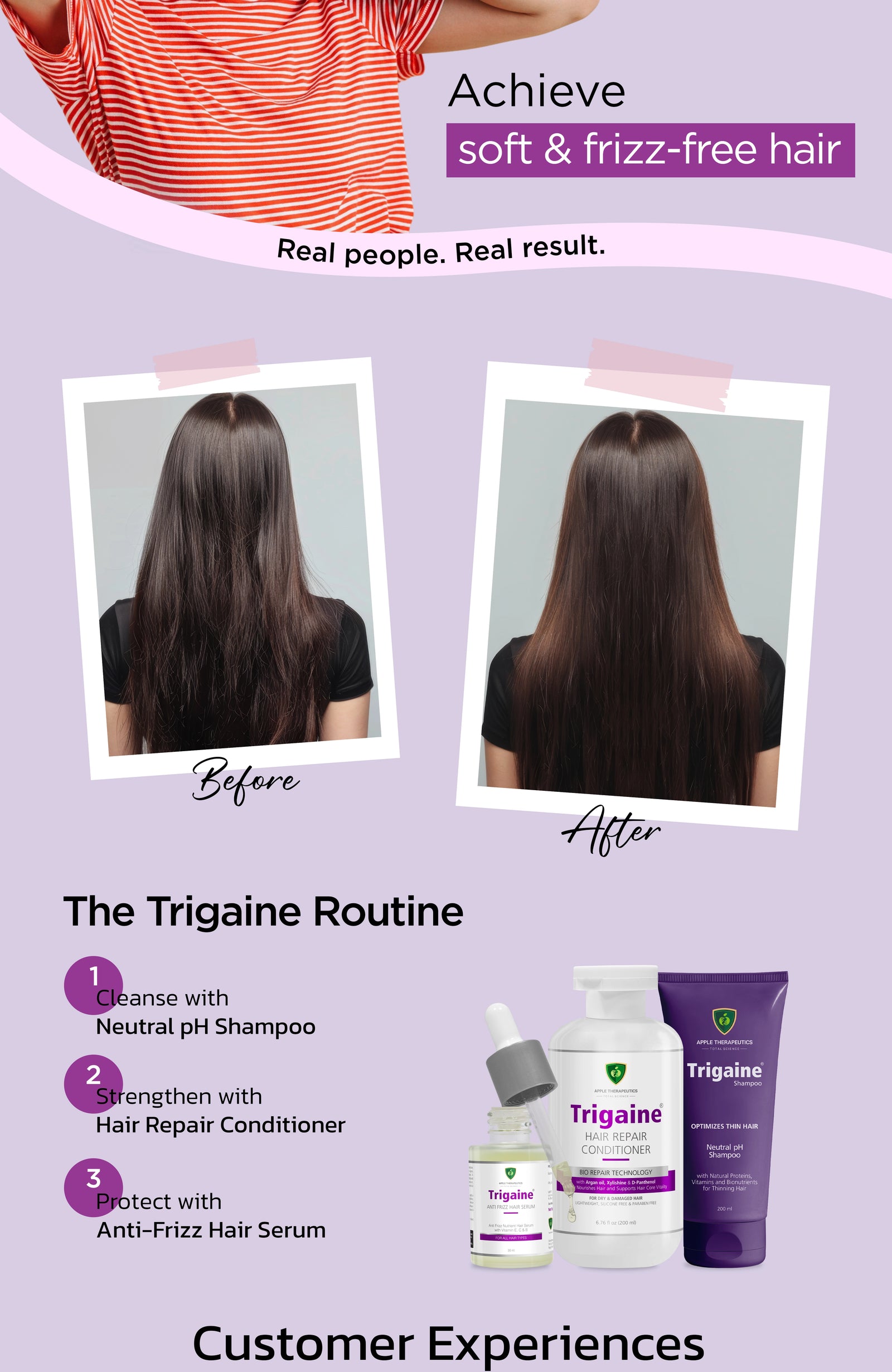 soft and frizz free hair