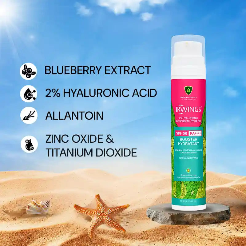 Irwings 2% Hyaluronic Acid Sunscreen Hydra Gel SPF 50 PA++++