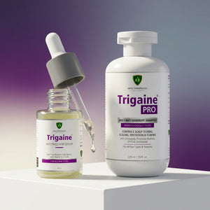 Trigaine Flake-Free & Frizz-Free Hair Combo | Anti-Dandruff Shampoo + Anti-Frizz Hair Serum